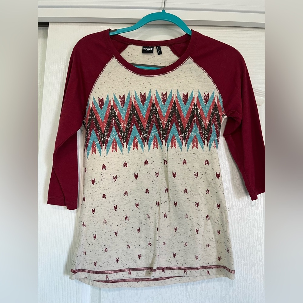 Cruel girl 3/4 sleeve western shirt